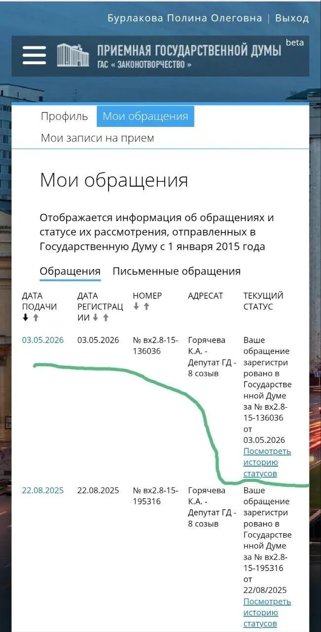 Юристка и активистка направила депутатке обращение с требованием ускорить подготовку законопроектов о мерах против домашнего насилия — от охранных ордеров до ужесточения ответственности полиции.