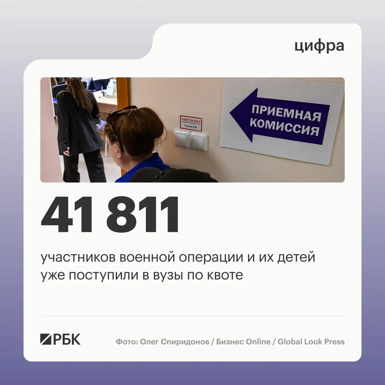 Министерство обороны и высшего образования сообщает: из 117 тыс. зачисленных — 56 684 места по особой квоте для участников СВО и их детей, заполнение квоты около 73%. Решения по платным местам ожидаются осенью.