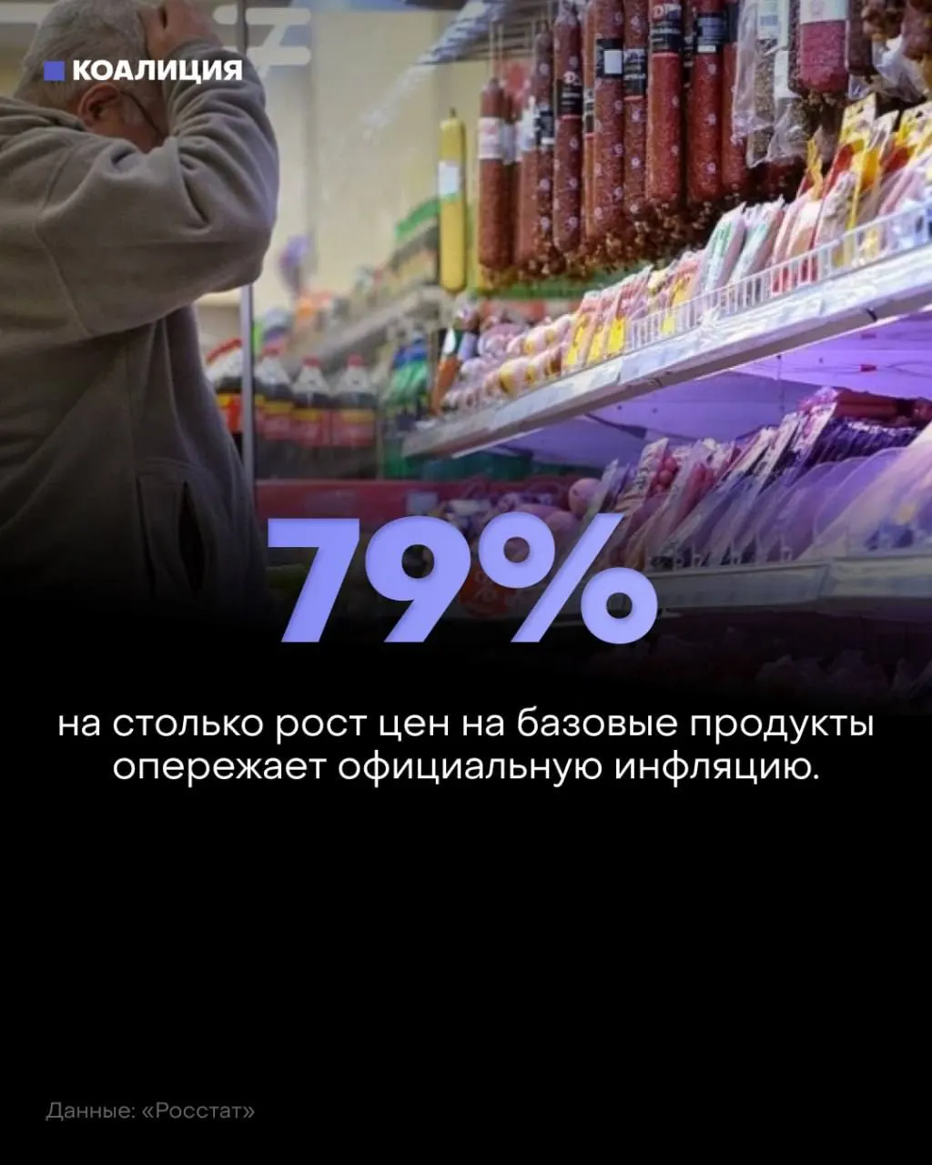 За январь–июль базовый набор продуктов вырос примерно на 8,5%, а доля расходов семей на еду достигла рекордных 40% бюджета.
