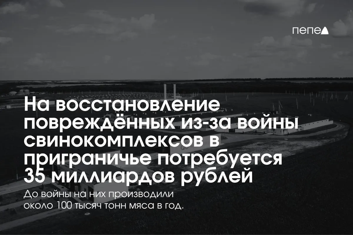 Ущерб от обстрелов и атак БПЛА в приграничных областях оценивается в 35 млрд рублей.